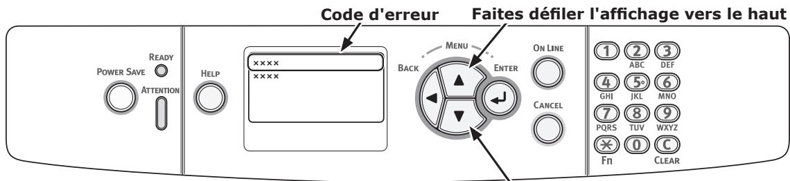 OKI ES6412DN - - Lorsqu'un message de remplacement de papier ou d'erreur de format de papier s'affiche - 2