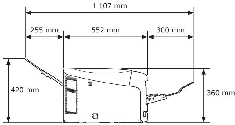 OKI ES6412DN - ■ Dimensions de l'imprimante - 2