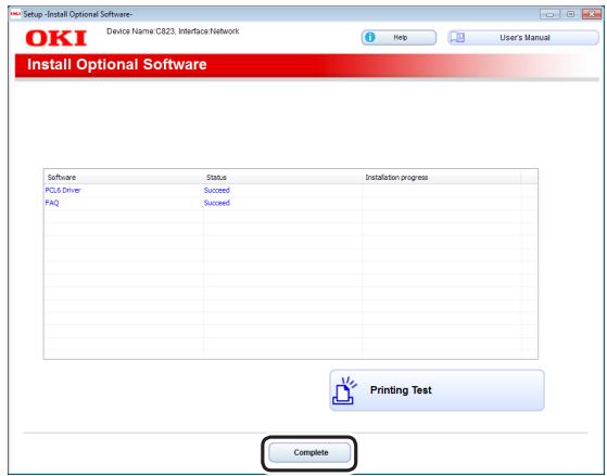 OKI C843DN - Cliquez sur [Terminé]. - 1