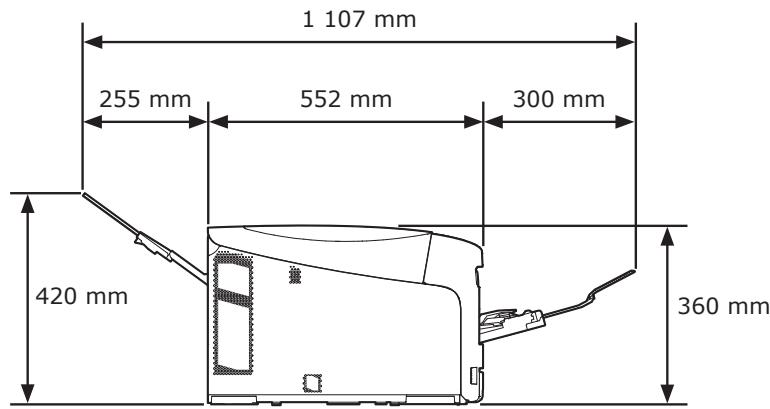 OKI C843DN - Dimensions de l'imprimante - 2