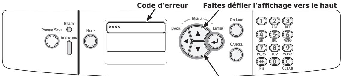OKI C843DN - Écran affché après avoir appuyé sur le bouton - 1