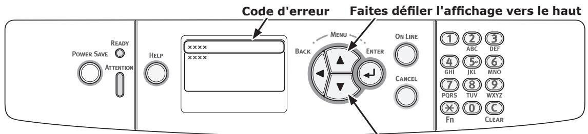 OKI C843DN - Écran affché après avoir appuyé sur le bouton - 1