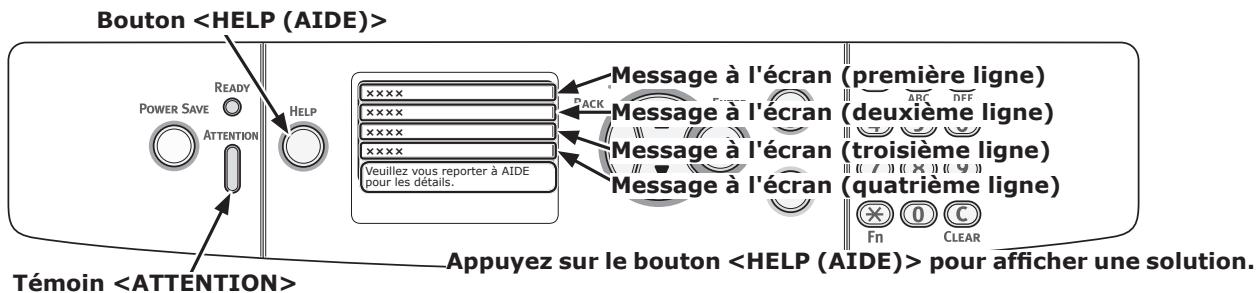 OKI C843DN - - Lorsqu'un message de remplacement de papier ou d'erreur de format de papier s'affiche - 1