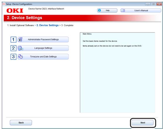 OKI C843DN - Cliquez sur [Suvant]. - 1