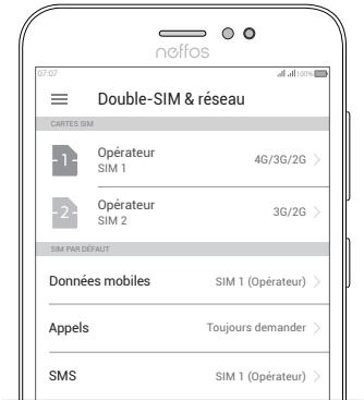 TP-LINK NEFFOS C7 - Réglages cartes SIM - 1