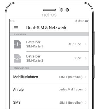 TP-LINK NEFFOS C7 - Dual-SIM-Einstellungen - 1