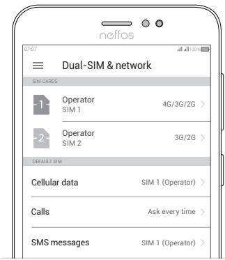 TP-LINK NEFFOS C7 - Dual SIM settings - 1