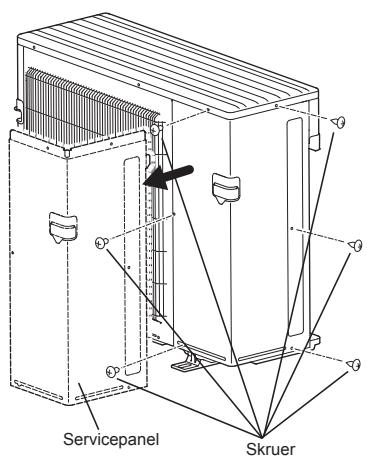 MITSUBISHI MXZ-5E102VA - 2-2. TILSLUTNING AF LEDNINGER TIL UDENDØRSENHEDEN - 1