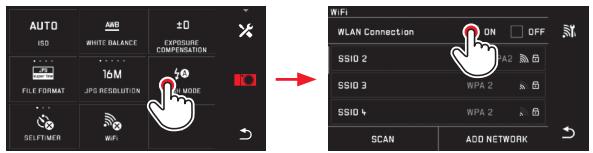 LEICA T SYSTEM - DeWiFi-functie van de camera activeren Afb.87a/b - 2