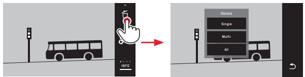 LEICA T SYSTEM - Sélection du menu de suppression Fig. 71a/b - 1