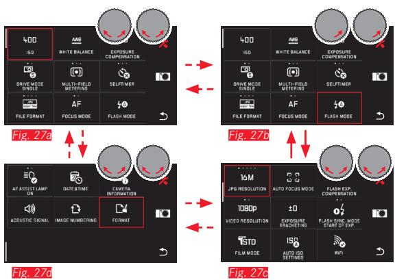LEICA T SYSTEM - Sélection du menu principal Fig. 25a-c - 9