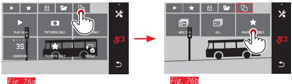 LEICA T SYSTEM - Copie de toutes les prises de vue/des prises de vue désignées comme favorites Fig.76a/b - 1