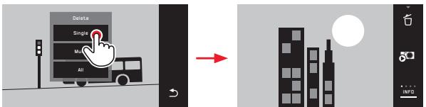 LEICA T SYSTEM - Suppression de prises de vue individuelles Fig. 72a/b - 1
