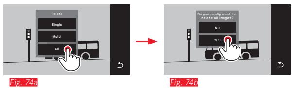 LEICA T SYSTEM - Suppression de prises de vue individuelles Fig. 72a/b - 3