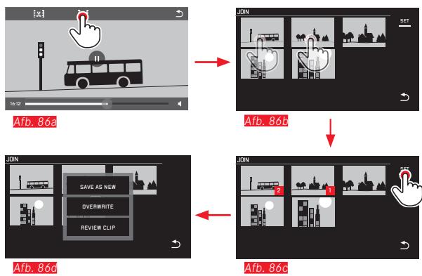 LEICA T SYSTEM - Twee video-opnamen met elkaar verbinden Afb.86 - 1