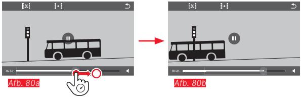 LEICA T SYSTEM - Afspelen vanaf een gewenst punt voortzetten Afb.80a/b - 1