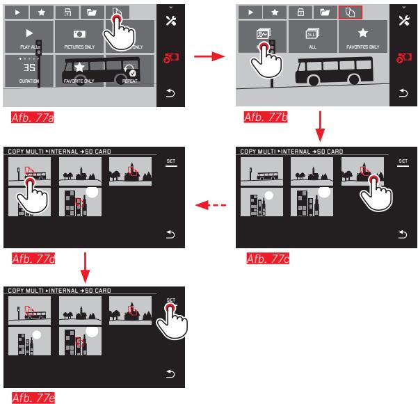 LEICA T SYSTEM - Opnamegegevens van intern geheugen maar geplaatste geheugenkaart of andersom kopiernen* - 2