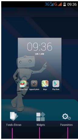 HAIER L55 - Appuyez sur la touche Menu pour acceder à la personnalisation: - 1