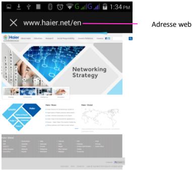 HAIER L55 - Navigation sur les pages web - 2