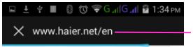 HAIER T20 - Navigation sur les pages web - 2