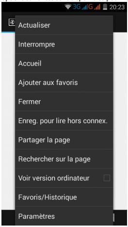 HAIER L56 - Navigation sur les pages web - 4