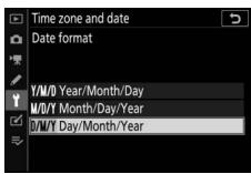 NIKON Z7 - Choose a date format. - 1