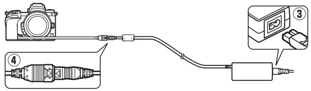 NIKON Z7 - Connect the EH-5c/EH-5b AC adapter. - 1