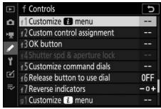NIKON 1 V3 - Select Custom Setting f1. - 1