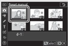 NIKON Z 6 - V Preset Manual: Selecting a Preset - 1
