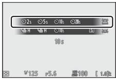 NIKON Z 6 - Choose the shutter-release delay. Rotate the sub-command dial to select the shutter-release delay and press . - 1