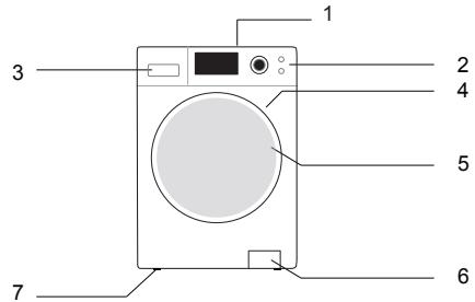 HISENSE WFBL7014V - DESCRIPTION OF THE WASHING MACHINE - 1