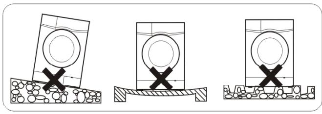 AMICA WA14642W - WA14655W - WA14656W - WA14657W - WA14662W - WTA14305W - Positioning and levelling the machine - 2