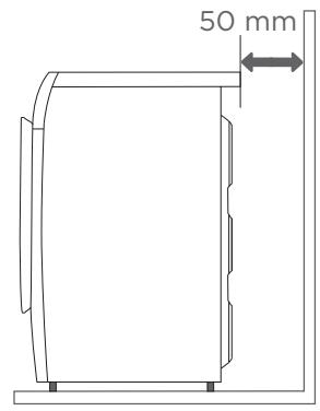GORENJE WA946 - Distances à respecter lors de l'installation du lave-linge - 2