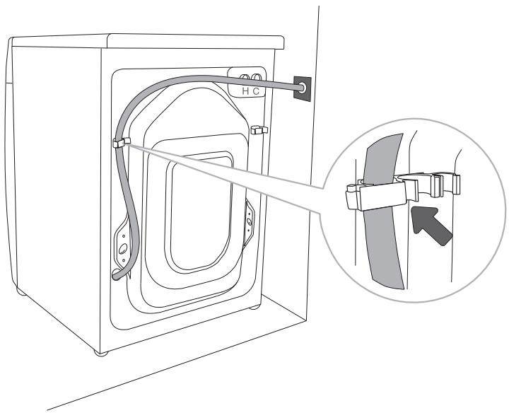GORENJE WA946 - INSTALLATION SÉCURISÉE DU FLEXIBLE DE VIDANGE - 3
