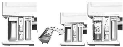 BEKO WCA270 - Si le produit contient un réservoir pour lessive liquide: - 1