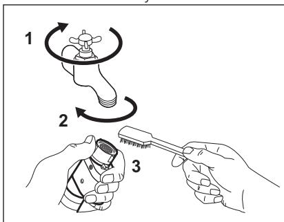 AEG-ELECTROLUX L7FBR842E - Nettoyage du tuyau d'arrivée d'eau et du filtr de la vanne - 1