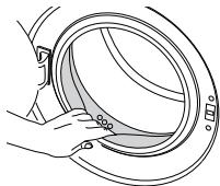 BEKO WML15105 - Nettoyage de la porte de chargement et du tambour - 2