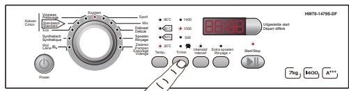 HAIER HW100-1211N-F - Reglage de la vitesse de rotation - 1