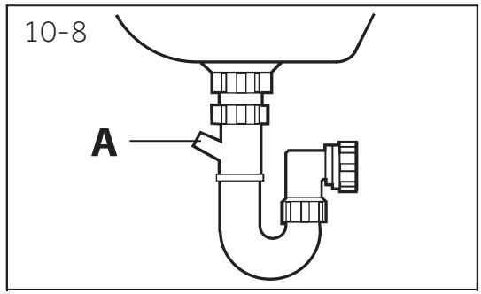 HAIER HW60-1411N - Tuyau de vidange au raccordement d'évacuation des eaux usées - 2