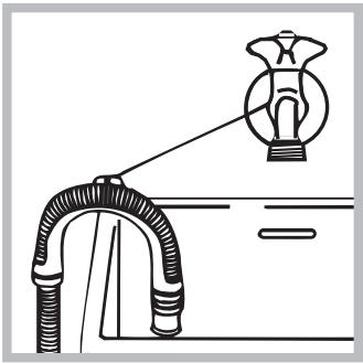 INDESIT BIWMIL71252EU - Anschluss des Ablaufschlauches - 2
