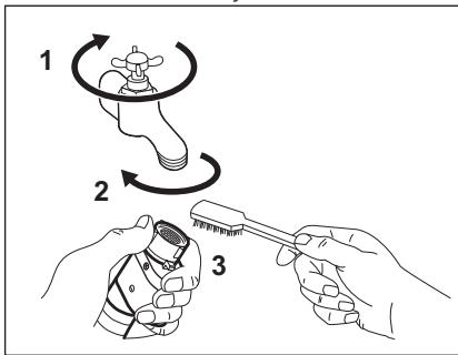 AEG-ELECTROLUX L9FEC969S  -  L9FER942C - Nettoyage du tuyau d'arrivée d'eau et du filtr de la vanne - 1