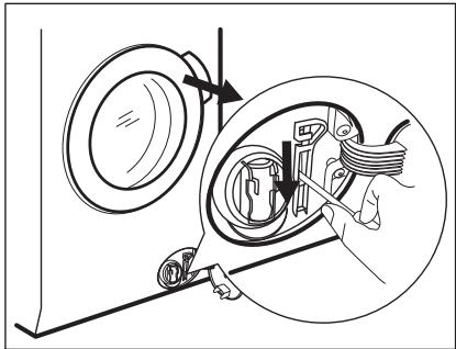 AEG-ELECTROLUX L8FEE845X  -  L8FEE96S -  L8FER842E -  L8FER942C -  L8FER962C -  L8FE86484 - Ouverture d'urgence du hublot - 4