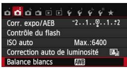 CANON EOS 250D - MENU accord de la source lumineuse - 1
