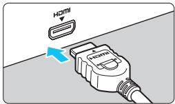 CANON EOS 250D - Branchez le cable HDMI sur l'appareil photo. - 1