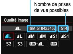 CANON EOS 250D - MENU réglage de la qualité d'enregistrement des images - 2