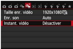 CANON EOS 250D - MENU prise d'instantanés vidéo - 2
