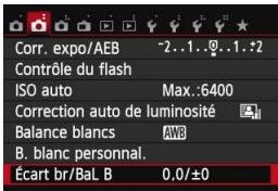 CANON EOS 250D - WB réglage de la teinte de couleur d'après la source lumineuse - 1