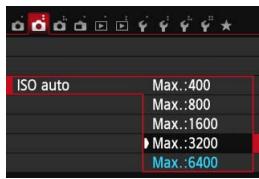 CANON EOS 250D - MENU réglage de la sensibilité ISO maximale pour [ISO AUTO] ☆ - 1