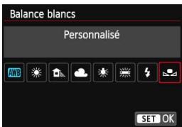 CANON EOS 250D - Importez les données de balance des blancs. - 1