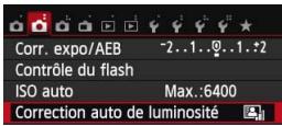 CANON EOS 250D - Menu correction automatique de la luminosité et du contraste * - 1